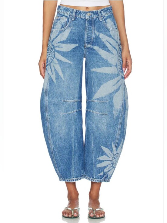 We The Free Denim - WE THE FREE PEOPLE GOOD LUCK BARREL SUN FADE
